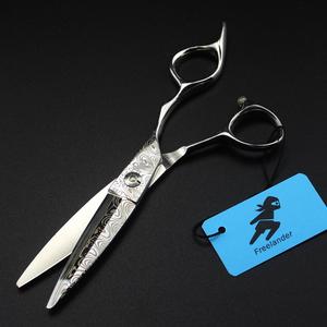 Ciseaux à cheveux professionnels 6 pouces, coupe de cheveux, salon de coiffure, motif damas, ciseaux en saule - Product Image 4