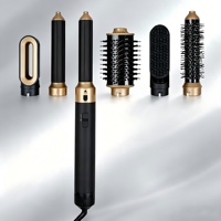 Sikat Udara Panas Ionik Profesional 6-in-1 110.000 RPM Pengering & Penata Rambut Berkecepatan Tinggi Tanpa Sikat dengan Pengeriting Otomatis