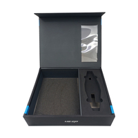 Boîte magnétique avec fenêtre et insert en EVA pour produits électroniques, logo personnalisé, emballage de chargeur