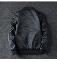 Blouson Bomber Réversible Noir pour Homme, Col Montant, Fermeture Éclair, Doublure Matelassée Diamant, Coupe-Vent, Veste de Baseball Automne, Patchwork