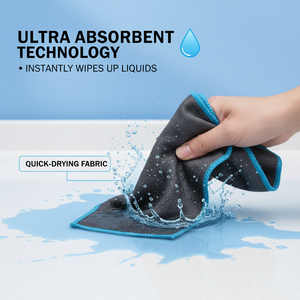 Autoerizo 50x40cm 400GSM Chiffons en fibre de carbone <span class=keywords><strong>sans</strong></span> verre, chiffons en microfibre de carbone <span class=keywords><strong>pour</strong></span> le nettoyage des fenêtres, fibre de carbone - Product Image 3