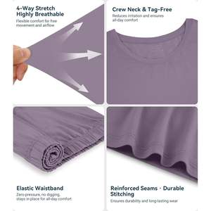 Ensemble de pyjama en viscose de bambou personnalisé pour femmes, haut à manches longues avec pantalon, vêtements de détente, pyjama 2 pièces rafraîchissant, tailles S à XXL - Product Image 4