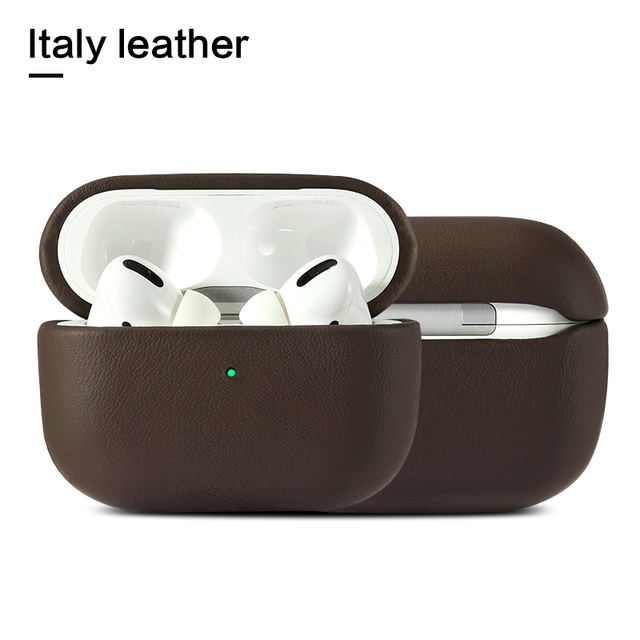 Italy Luxury Cowhide Leather AirPods Case for Airpodspro3 case  AirPods4 Cover
