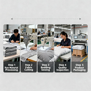 Sang trọng màu be bông ba gạc tất cả các mùa Quilt <span class=keywords><strong>Jacquard</strong></span> thoải mái bộ đồ giường đặt làm mát giường Duvet cover Set - Product Image 6