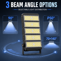Projecteur LED modulaire haute luminosité à 5 panneaux, angle réglable, dissipation thermique robuste, éclairage professionnel pour projets
