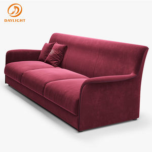 Juego de Sofá <span class=keywords><strong>Cama</strong></span> de Terciopelo Rojo Europeo, Muebles de Sala de Estar, Sofás Cómodos de Estilo Moderno para el Hogar, Sofá de Lujo - Product Image 5