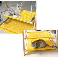 Massivholz Doppelschichtige Katzen-Hängematte Schaukelbett für Katzen