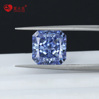 Pierre de zircone cubique synthétique de qualité 5A+ à prix avantageux, taille carrée à coins coupés, couleur bleu-gris, 4*4mm-16*16mm, pour bijoux