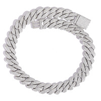 Chaîne cubaine Miami épaisse et scintillante en argent sterling 925 avec moissanite VVS de 20 mm pour homme, style hip-hop