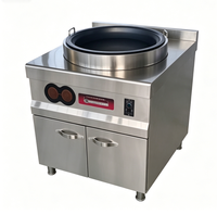 Four à induction rotatif automatique robuste pour la cuisson des pains frits, idéal pour les stations de cuisson en cuisine ouverte d'hôtel