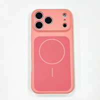 Coque magnétique double couleur unie avec sérigraphie cercle fin pour iPhone 18 Pro Max 17 Air 16 15 Plus
