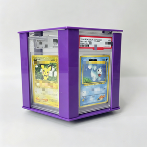 Best Seller Rotating Custom <b>Acrylic</b> <b>Display</b> <b>Stand</b> Easy Assembly Trading Card Grading Slab For Desktop Collection - Product Image 3