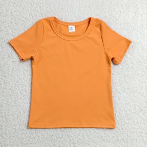 เสื้อยืดโยคะสีชมพูสดใส รุ่น GT1633 RTS สำหรับเด็กผู้หญิง น่ารัก สไตล์บูติก ลายพิมพ์เรียบง่าย เสื้อผ้าเด็กวัยหัดเดิน เสื้อผ้าเด็กผู้หญิง เสื้อกีฬา - Product Image 3