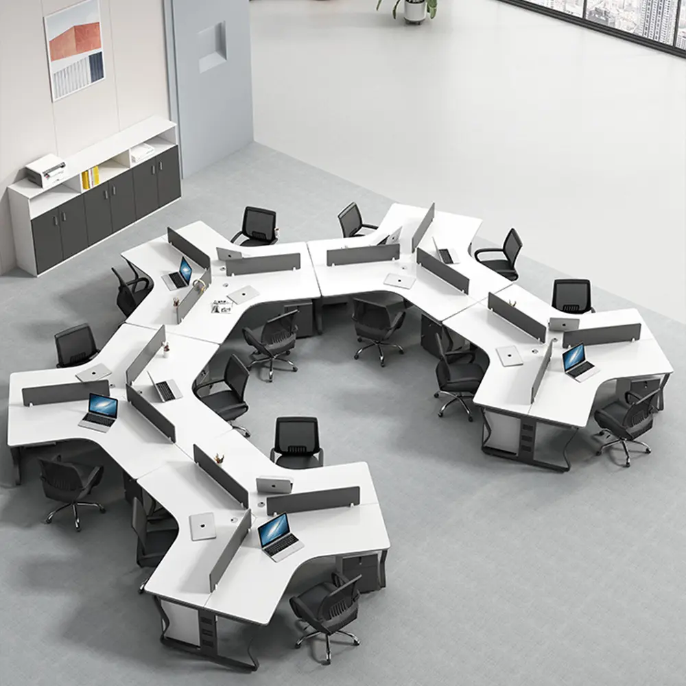 Современный офисный секретарь, деревянный стол, дизайнерский стол, экономичный индивидуальный, 4, 6, 8 мест, рабочая станция для персонала