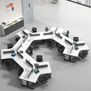 Secrétaire de bureau moderne en bois <span class=keywords><strong>Table</strong></span> de bureau économique personnalisée 4 6 8 personnes siège personnel poste de travail - Product Image 1