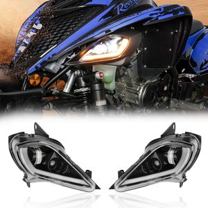Un ensemble de phares LED, faisceau haut et bas, clignotants, feux de jour DRL pour YAMAHA <span class=keywords><strong>RAPTOR</strong></span> YFZ 450 450R <span class=keywords><strong>Raptor</strong></span> 700 700R - Product Image 1