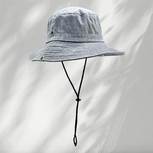 Bucket for <b>Women</b> Men Wide Brim Sun Hat Packable Cotton Denim Summer Beach Travel Outdoor Fishing <b>Cap</b> Promotion Gift - Product Image 3