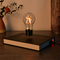 Ampoule à lévitation magnétique Ampoule flottante rotative Lampe de table en bois Cadeaux uniques Décoration de la maison