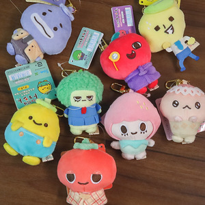 Venta al por mayor de divertidos peluches de frutas y verduras: Brócoli, Limón, Fresa, Melocotón, Pimiento, Tomate, 8-10CM - Product Image 2