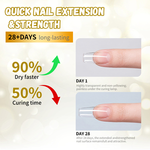 Gel de Extensión de Uñas Transparente de Calidad Profesional para Salón, No Amarillea, Gel Duro Transparente de Alta Viscosidad, Secado con Lámpara UV LED, Removible - Product Image 3