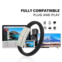 Clé USB personnalisée 64 Go 128 Go avec bracelet en cuir et stylo, clé USB 2.0 en métal, options de cadeaux promotionnels