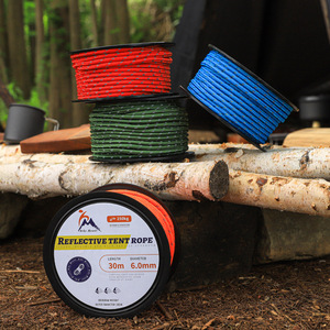 Cuerda reflectante para tienda de campaña Hike Mount, 6.0mm 30m, cuerda de nailon para toldo, cuerda a prueba de viento para camping al aire libre - Product Image 1