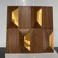 MOI Panneau mural 3D moderne avec miroir Imperméable PVC Intérieur Décoratif TV Fond Miroir à effet 3D pour la maison pour le salon