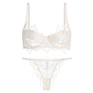 Set Intimo Sexy da Donna all'Ingrosso, Reggiseno a Coppa Sottile con Ricamo in Pizzo, Slip e Reggiseno a Coppa Triangolare <span class=keywords><strong>Senza</strong></span> <span class=keywords><strong>Ferretto</strong></span> - Product Image 6