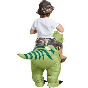Disfraz Inflable de Dinosaurio T-Rex Verde para Adultos y Niños, para Halloween, Carnaval y Fiestas - Product Image 6