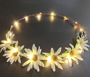 Diadema de Flores LED, Diademas de Flores Luminosas, Coronas Florales Brillantes para Bodas, Fiestas en la Playa, Cumpleaños, Cosplay - Product Image 6