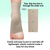 Chaussettes de compression rembourrées, protège-talons pour le tendon d'Achille, chaussettes en gel pour le talon pour le syndrome de Haglund, la bursite, la tendinite et les douleurs.