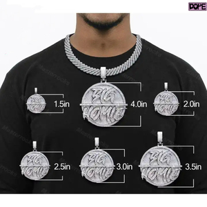 Pendentif Hip Hop <span class=keywords><strong>Test</strong></span> de diamant passé Iced Out VVS Moissanite Pendentif Moissanite personnalisé en argent 925 - Product Image 4