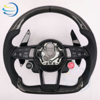 Livraison rapide pour Audi en stock : Volant en fibre de carbone avec palettes de changement de vitesse pour A3, A4L, A5, A6L, A7, Q2L, Q3, Q5, Q5L, Q7 Coupé, Roadster, RS