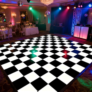 Pegatinas de Piso Desmontables de Lujo con Patrón de Cuadros Blancos Extra Grandes de 30 pies x 30 pies para Bodas, Bailes, Fiestas de Cumpleaños, Novedad - Product Image 1