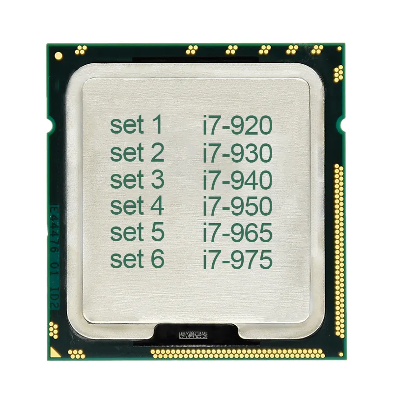 Için intel Core i7-920 i7-930 i7-940 i7-950 i7-965 i7-975 3.2 GHz dört çekirdekli İşlemci 130W 8m önbellek LGA 1366pin