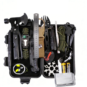 Dericsson 21-in-1 Survival Gear Kit Outdoor Survival Kit with Compass <b>Fire</b> Starter Axes Customer's Logo Accept - Product Image 1