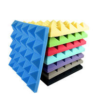 Vente en gros usine Mousse acoustique pyramidale 20x20x3 pouces (50x50x8cm) en polyuréthane insonorisant, couleur personnalisée, faible MOQ