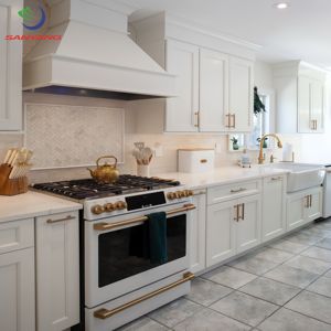 Juego de Muebles de Cocina Listos para Armar, Armario de Madera, Madera Contrachapada, <span class=keywords><strong>Puertas</strong></span> Estilo Shaker, Armario de Cocina Blanco - Product Image 1