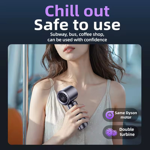 Portable High <b>Speed</b> Fan 3000mAh Battery Stepless Wind <b>Control</b> Brushless Pocket Cooler For Camping Hiking Office Desk - Product Image 2