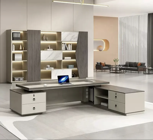 Escritorio ejecutivo moderno de lujo en forma de L para gerentes de espacio de oficina: muebles de oficina modernos y elegantes - Product Image 1