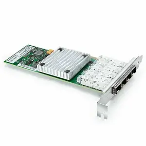 6COM Intel I350-AM4 רשת ממשק כרטיס, 1G Quad-יציאת SFP, PCIe 2.0x4, חצי & סוגר מלא