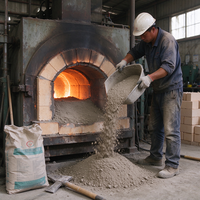 Magnesia Castable Kekuatan Tinggi, Monolitik Refractory Castable untuk Ladle, Pelapis Tungku Semen