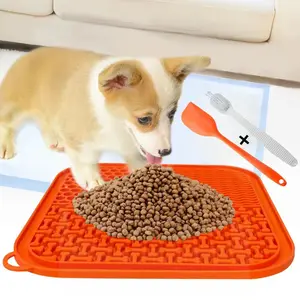 Tappetino in Silicone per cani Pet Slow Food Plate cani Pad gatto antiscivolo tovaglietta accessori adatti per piccoli cuccioli di media gattino