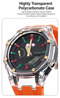 Nouvel Étui de Montre en Cristal 2026, Bracelet en Silicone Transparent, Boucle Ardillon 22mm pour Kit de Modification GA-2100 GMA-S2100 Homme Femme