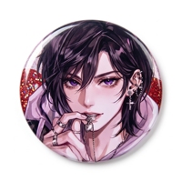 Badge en métal personnalisé OEM, personnage d'anime, fond holographique scintillant, broche souvenir, cadeau promotionnel, fabrication en usine