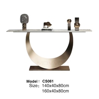 Table de console de commande d'entrée en métal de meubles de salon avec panneau en bois pour le mur ou la décoration murale de hall d'entrée