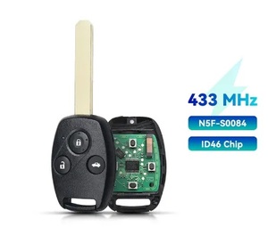 กุญแจรีโมทรถยนต์ Civic EX <span class=keywords><strong>Si</strong></span>/Civic EX แบบสมาร์ทคีย์  ชิป ID46 สำหรับเปลี่ยน ปี 2006 2007 2008 2009 2010 2011 รุ่น N5F-S0084A ความถี่ 313.8Mhz 433MHZ - Product Image 4