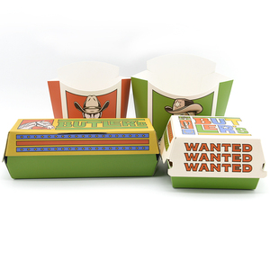 Tùy chỉnh kích thước cá nhân Kraft nâu tái chế các tông takeout container bánh <span class=keywords><strong>hamburger</strong></span> hộp thức ăn nhanh bao bì Burger hộp - Product Image 3