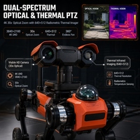 Robot d'inspection thermique infrarouge intelligent, étanche IP66, robot de patrouille de sous-stations avec caméra PTZ 360°