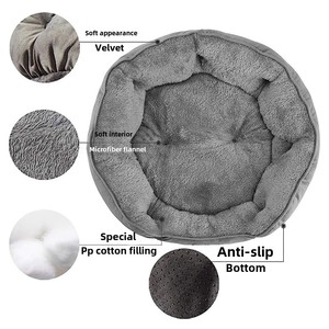 Cama de Lujo Antideslizante para Mascotas, de Terciopelo, para Todas las Estaciones, Resistente a Mordeduras, Cama Acogedora para Perros Pequeños, Medianos y Grandes, Cama Interior para Perros - Product Image 2